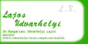 lajos udvarhelyi business card